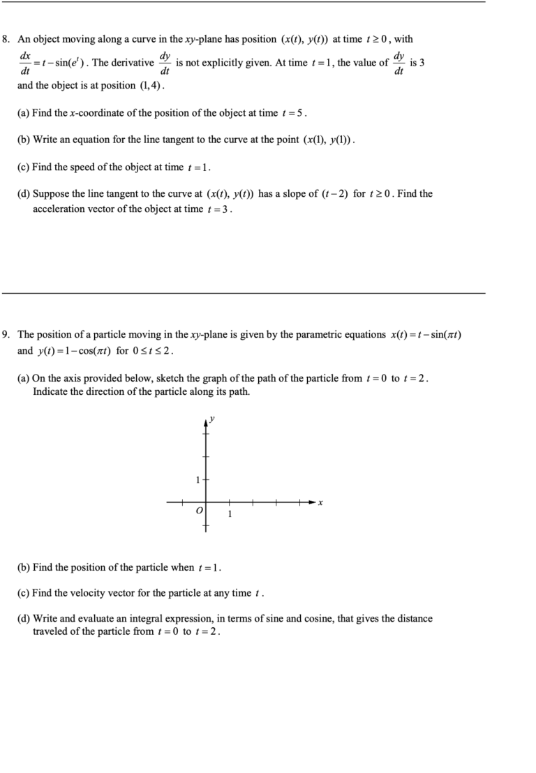 Vector valued Functions in Parametric Equations, Vectors, and Polar Coordinates